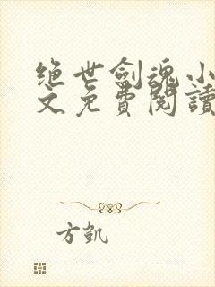 绝世剑魂小说全文免费阅读无弹窗