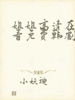 姐姐高清在线观看免费韩剧