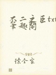 不二之臣txt笔趣阁封面