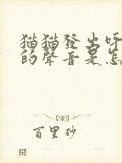 猫猫发出呼噜噜的声音是怎么回事