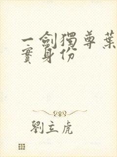 一剑独尊叶玄真实身份封面