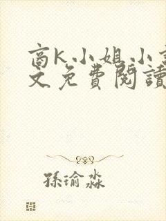 商k小姐小说全文免费阅读