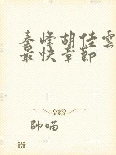 秦峰胡佳云更新最快章节封面