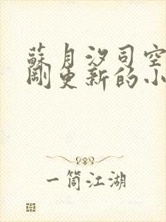 苏月汐司空靖刚刚更新的小说