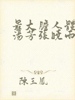 最大胆人体欢赏汤芳张晓雨