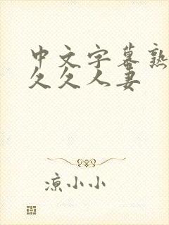 中文字幕熟妇久久久人妻