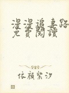 漫漫追妻路小说免费阅读封面