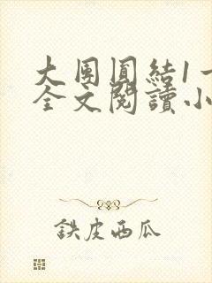 大团圆结1一6全文阅读小说于兜兜