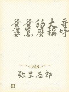 爸爸的大哥的老婆怎么称呼