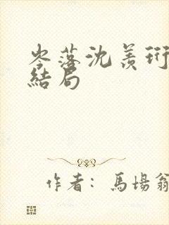 岑落沈羡珩番外结局封面