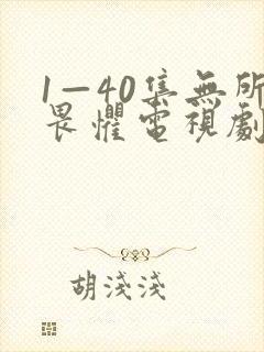 1—40集无所畏惧电视剧免费看