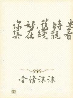 你好,旧时光全集在线观看免费封面