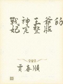 战神王爷的小医妃完整版