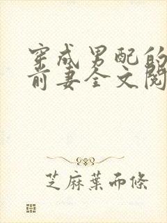 穿成男配的炮灰前妻全文阅读