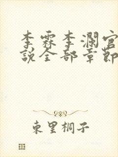 李霖李澜官场小说全部章节目录