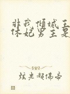 非我倾城王爷要休妃男主是谁封面