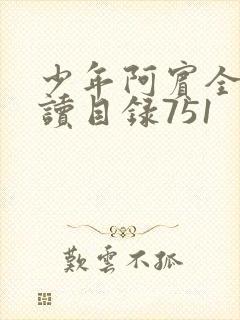 少年阿宾全文阅读目录751