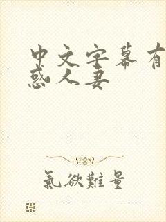 中文字幕有码诱惑人妻封面