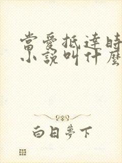 当爱抵达时原著小说叫什么