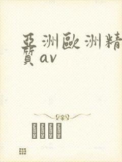 亚洲欧洲精品优质av