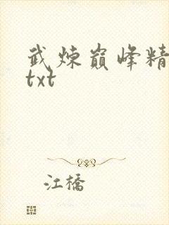 武炼巅峰精校版txt封面