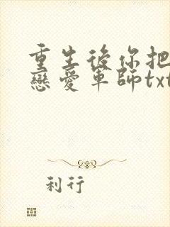 重生后你把对方恋爱军师txt