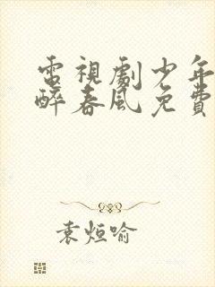 电视剧少年白马醉春风免费看全集