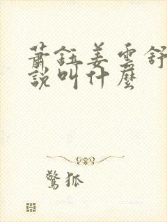 萧钰姜云舒的小说叫什么