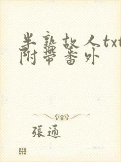 半熟故人txt附带番外