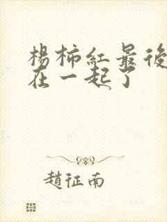 杨柿红最后和谁在一起了