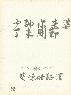 少帅你老婆又跑了未删节