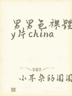 男男色裸体gay片china封面