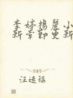 李婷杨丽小说最新章节更新时间