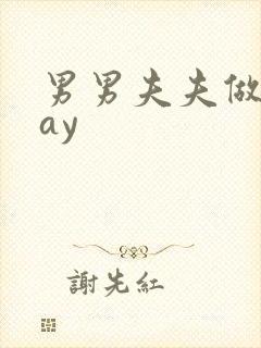 男男夫夫做爰gay封面