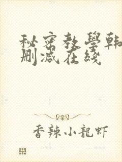 秘密教学韩漫无删减在线