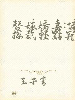 替嫁娇妻:偏执总裁轻点宠