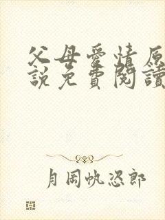 父母爱情原著小说免费阅读封面