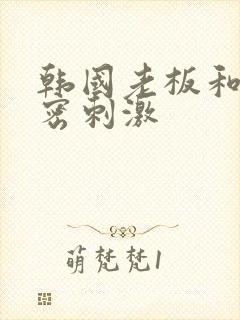 韩国老板和女秘密刺激