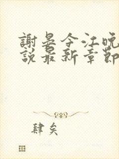 谢晏今江晚音小说最新章节更新