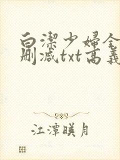 白洁少妇全文无删减txt高义