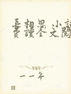 长相思 小说免费读全文阅读封面