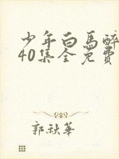 少年白马醉春风40集全免费观看