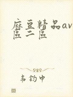 麻豆精品av一区二区
