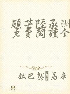 顾芒陆承洲小说免费阅读全文免费阅读