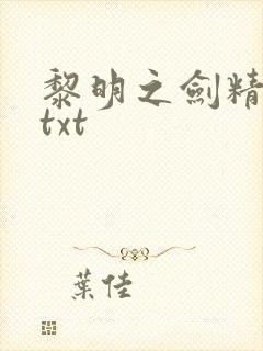 黎明之剑精校版txt