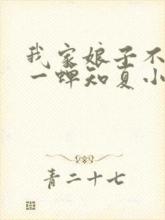 我家娘子不对劲一蝉知夏小说完结