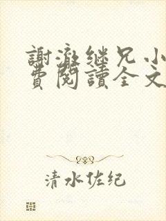 谢澈继兄小说免费阅读全文无弹窗