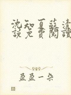 沈知夏苏清辞小说免费阅读最新章节