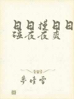 日日摸日日日日碰夜夜爽