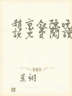 赵京叙陈晚的小说免费阅读